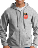 Zip - Canadian Pacific 1950's Classic Beaver Shield Logo - Zippered Hoodie