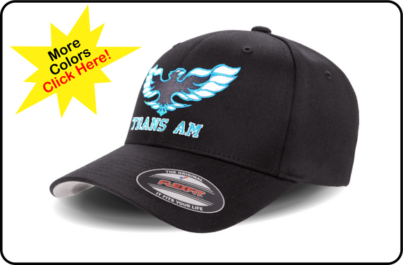 Pontiac Trans Am w/Bird Logo (Blue & White) - Flexfit Cap