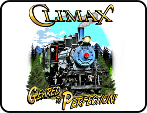 Logging Locomotives - 2 Truck Climax "Geared To Perfection" T-Shirt