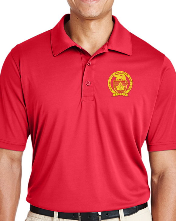Canadian Pacific 1881 Golden Beaver Shield Performance Polo Shirt