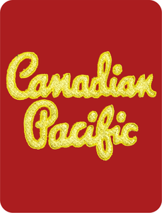 CP - Canadian Pacific 1950's Scrips Style Lettering Logo - Long Sleeve Work Shirt