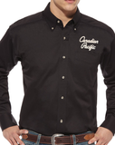 Canadian Pacific 1960's Script Style Lettering Logo - Long Sleeve Work Shirt