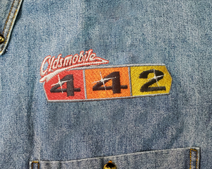 Classic Oldsmobile 442 Logo - Denim Long Sleeve Shirt