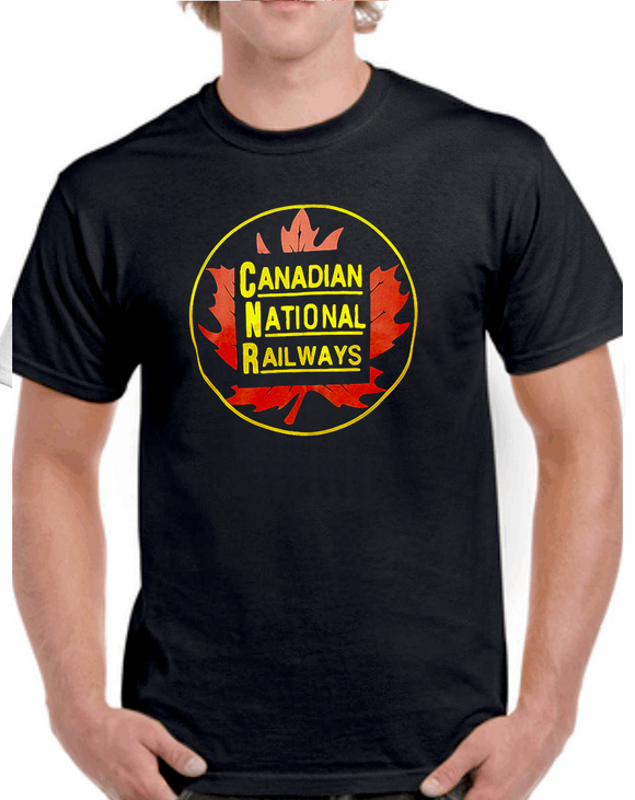 CN - Canadian National Railways Maple Leaf Logo T-shirt