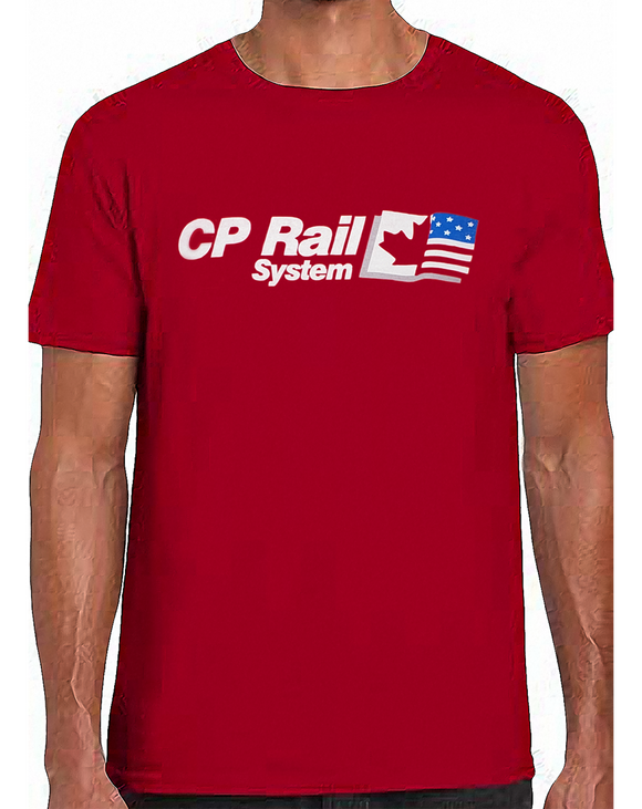 Canadian Pacific / CP Rail System Duel Flags T-shirt