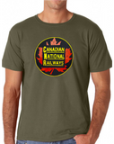 Classic Canadian National Railways 1950's Maple Leaf Logo - T-shirt