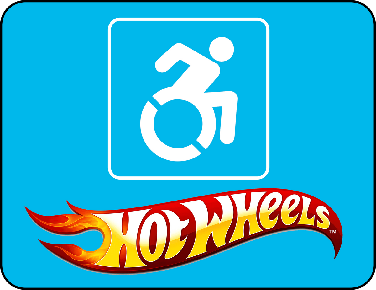Handicapped Hot Wheels Racing Logo - T-Shirt – Casual T's Apparel and ...