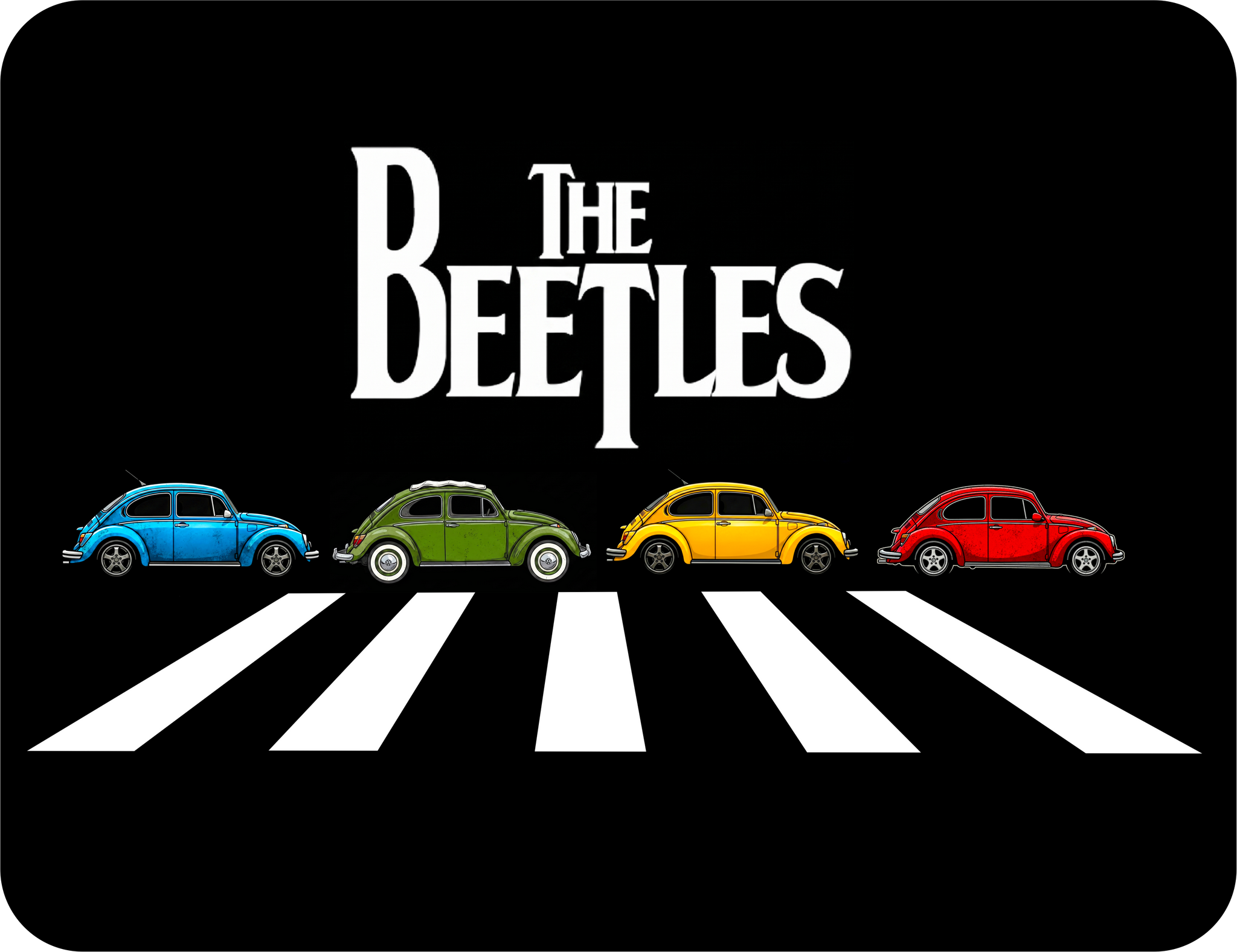 The Beetles - Abbey Road Volkswagen Parody T-shirt – Casual T's