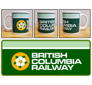 Mug - CN - British Columbia Railway Dogwood Flower Logo - 11 oz Ceramic Coffee Mug