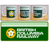 Mug - CN - British Columbia Railway Dogwood Flower Logo - 11 oz Ceramic Coffee Mug