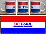 BC Rail New (Tri Color) Logo - 11 oz Ceramic Coffee Mug