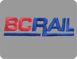British Columbia Railway - BC Rail Red & Blue (New) Logo - Front & Back Embroidered Insulated Bomber Jacket