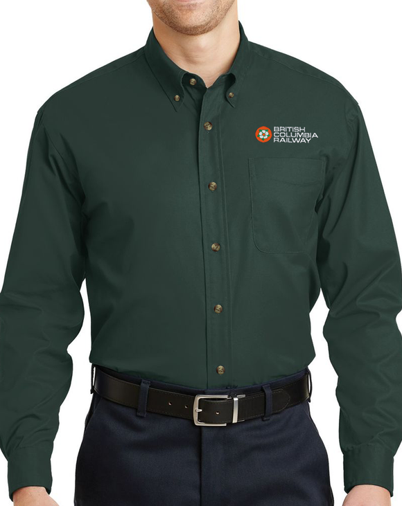 CN - British Columbia Railway - Dogwood Flower Logo - Long Sleeve Work Shirt