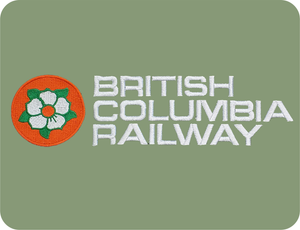 British Columbia Railway Dogwood Flower Logo Embroidered Sweatshirt (Olive Green)