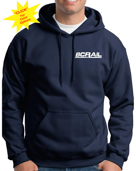 CN - BC Rail (New Logo) Solid White - Pullover Hoodie