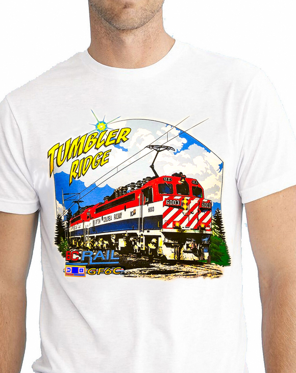 CN - BC Rail Tumbler Ridge CF6C Electric - British Columbia Railway T-shirt