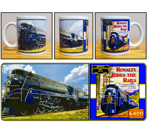 Mug - CN - Canadian National 4-8-4 U-4-a Northern No. 6400 "Royalty Rides the Rails" - 11 oz Ceramic Coffee Mug
