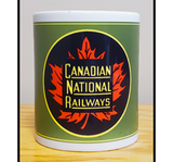 Mug - CN - Canadian National Railways Steam Locomotive Tender Herald (Green) - 11 oz Ceramic Coffee Mug