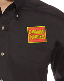 CN - Canadian National Tilted Wafer Logo - Long Sleeve Work Shirt