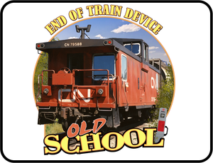 CN - Canadian National - CN Pointe Sainte Charles (PSC) Caboose "End of Train Device - Old School!" T-Shirt