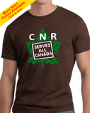 CN - Canadian National - CNR Serves All Canada Logo T-Shirt