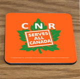 Canadian National (CN) Historic Logo's - Cork Backed Table Coaster Set
