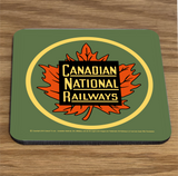 Canadian National (CN) Historic Logo's - Cork Backed Table Coaster Set