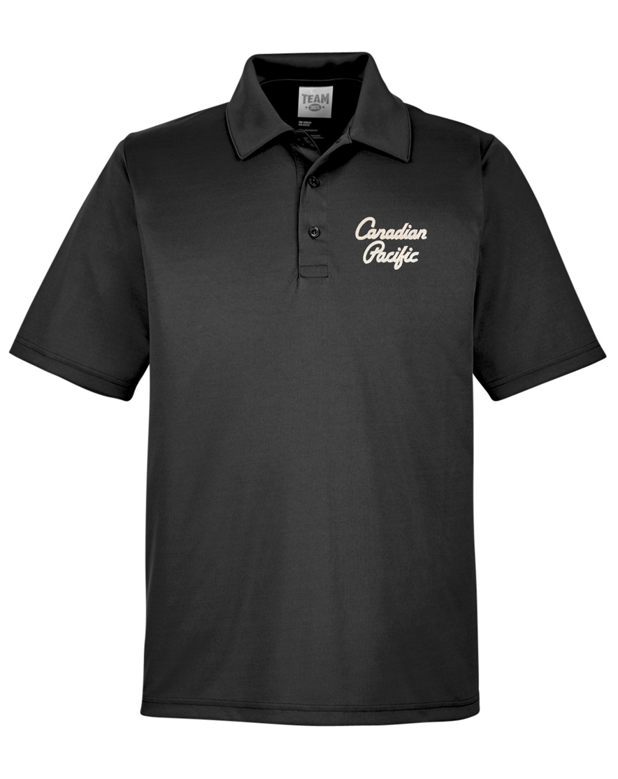 Canadian Pacific 1960's Script Lettering Performance Polo Shirt - Blac ...