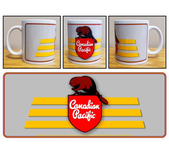 Mug - Canadian Pacific FP9 A Unit Beaver Shield Nose Logo 11 oz Ceramic Coffee Mug