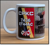 CPKC - ET44AC Locomotive #7436 In Her New Paint Scheme - 11 oz Ceramic Coffee Mug