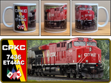 CPKC - ET44AC Locomotive #7436 In Her New Paint Scheme - 11 oz Ceramic Coffee Mug