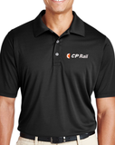 Canadian Pacific 1970's CP Rail "Multimark" Logo - Performance Polo Shirt - Black