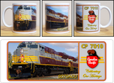 Canadian Pacific SD70ACU Heritage Locomotive No.7010 Tuscan & Gray Script Lettering - 11 oz Ceramic Coffee Mug