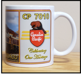 Canadian Pacific SD70ACU Heritage Locomotive No.7010 Tuscan & Gray Script Lettering - 11 oz Ceramic Coffee Mug