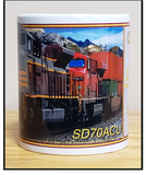 Canadian Pacific SD70ACU Heritage Locomotive No.7015 Tuscan & Gray Block Lettering - 11 oz Ceramic Coffee Mug