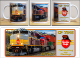 Canadian Pacific SD70ACU Heritage Locomotive No.7015 Tuscan & Gray Block Lettering - 11 oz Ceramic Coffee Mug