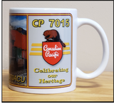 Canadian Pacific SD70ACU Heritage Locomotive No.7015 Tuscan & Gray Block Lettering - 11 oz Ceramic Coffee Mug