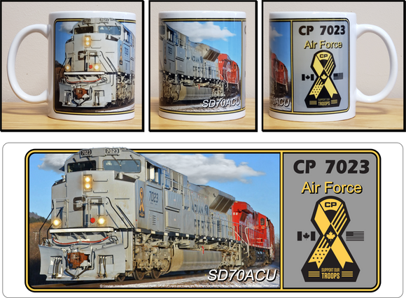 Canadian Pacific SD70ACU Military Locomotive #7023 Air Force 11 oz Ceramic Coffee Mug