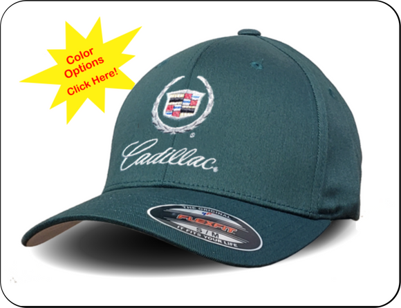 Classic Cadillac Logo - Flexfit & Truckers Caps