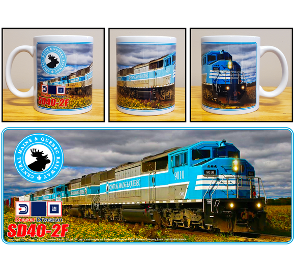 Mug - Canadian Pacific - Central Maine & Quebec SD40-2F - 11 oz Ceramic Coffee Mug