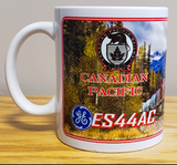Mug - Canadian Pacific - General Electric ES44AC Locomotive in the Mountains - 11 oz Ceramic Coffee Mug