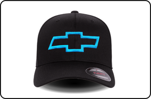 Chevy Bowtie - (Light Blue) - Flexfit Cap