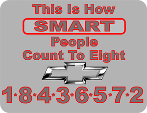 How Smart People Count to 8 - Chevy Firing Order T-shirt