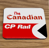 Canadian Pacific "The Canadian" Logo / Park Car - Corked Backed Table Coaster Set