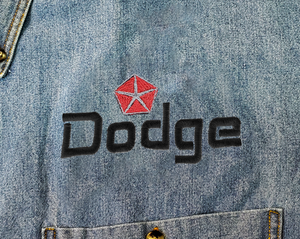 Classic Dodge Pentastar Logo - Denim Long Sleeve Shirt