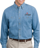 Classic Dodge Pentastar Logo - Denim Long Sleeve Shirt