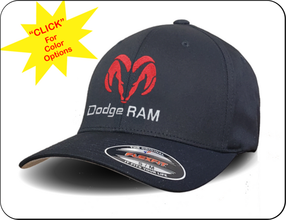 Classic Dodge RAM Logo - Black Flexfit Cap