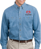 Classic Dodge RAM Head Logo - Denim Long Sleeve Shirt