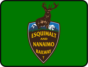 Canadian Pacific on the Island - Eaquimalt & Nanaimo (E&N) Railway Logo T-Shirt