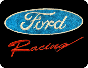 Classic Retro Ford Racing Logo - Embroidered Sweatshirt